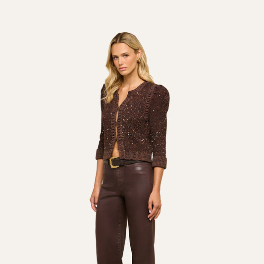Black Java Thistle Sequined Cardigan