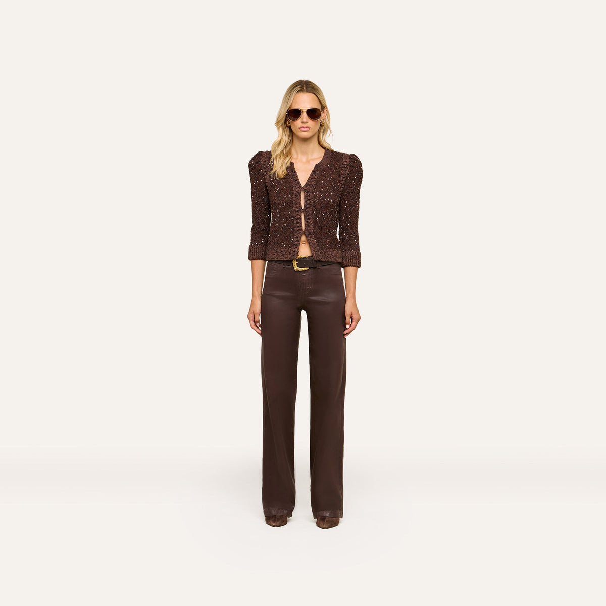 Black Java Thistle Sequined Cardigan