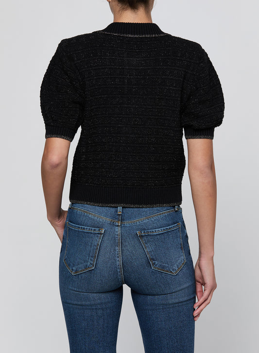 NOVALIE WAFFLE STITCH SS CARDI