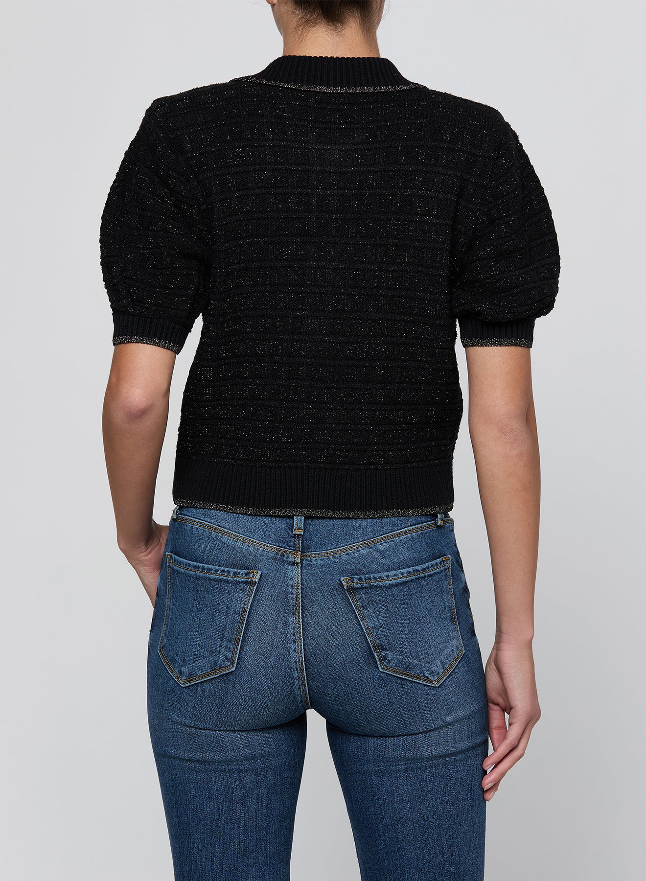 NOVALIE WAFFLE STITCH SS CARDI