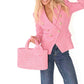 BABY PINK POSITANO RAFFIA TOTE