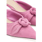 Smoky Lilac Layla Suede Kitten Heel Mule