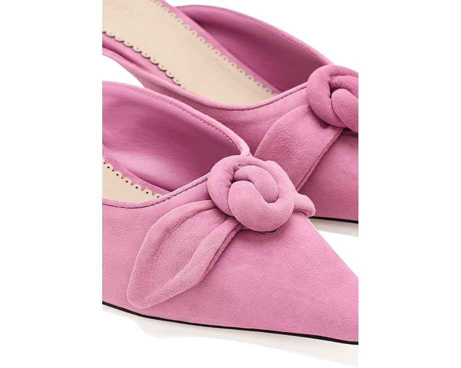 Smoky Lilac Layla Suede Kitten Heel Mule