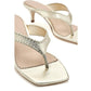 Light Gold Frankie Metallic Kitten Heel Sandal