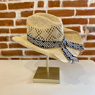 Natural Paper Braid Western Hat
