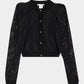 Black Kitty Lace Overlay Cardigan
