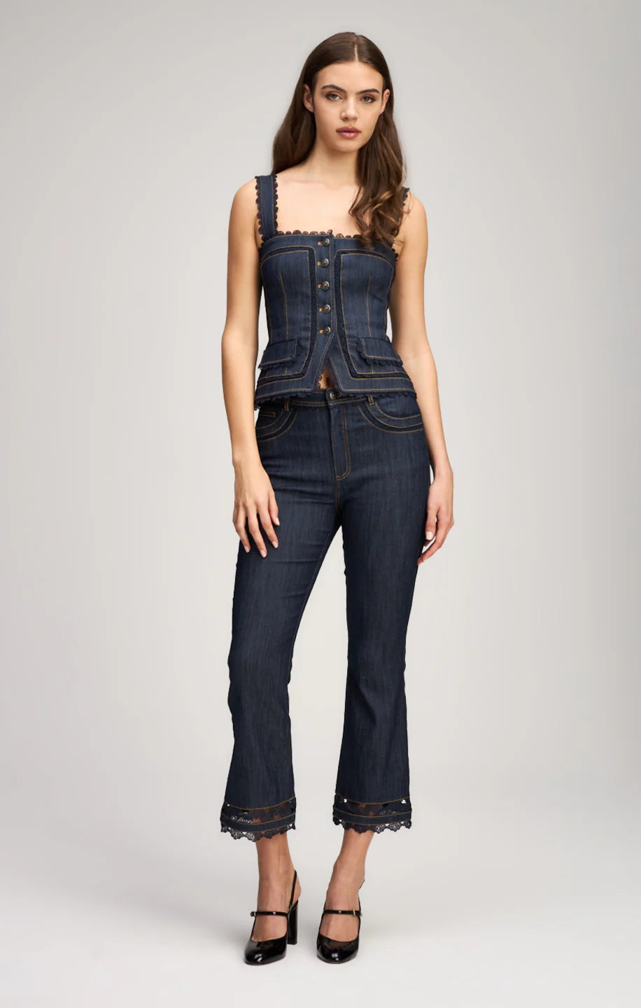 Guipure Lace Cropped Stevie Jeans