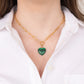 Audrey Heart Necklace - Malachite