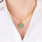 Audrey Heart Necklace - Green Jade