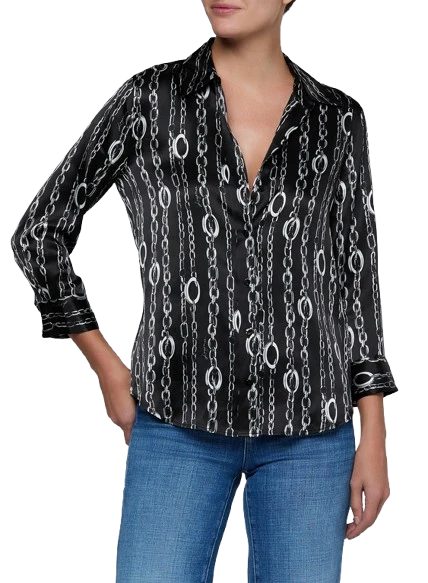 Black Cable Chain Dani Blouse