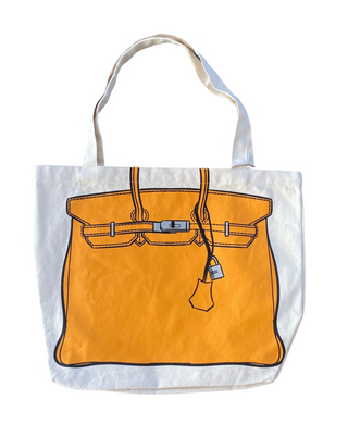 Audrey Canvas Tote Orange