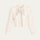 White Kitty Cardigan with Bow