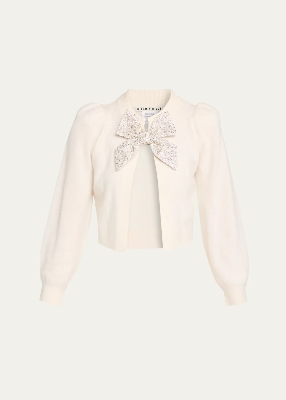 White Kitty Cardigan with Bow