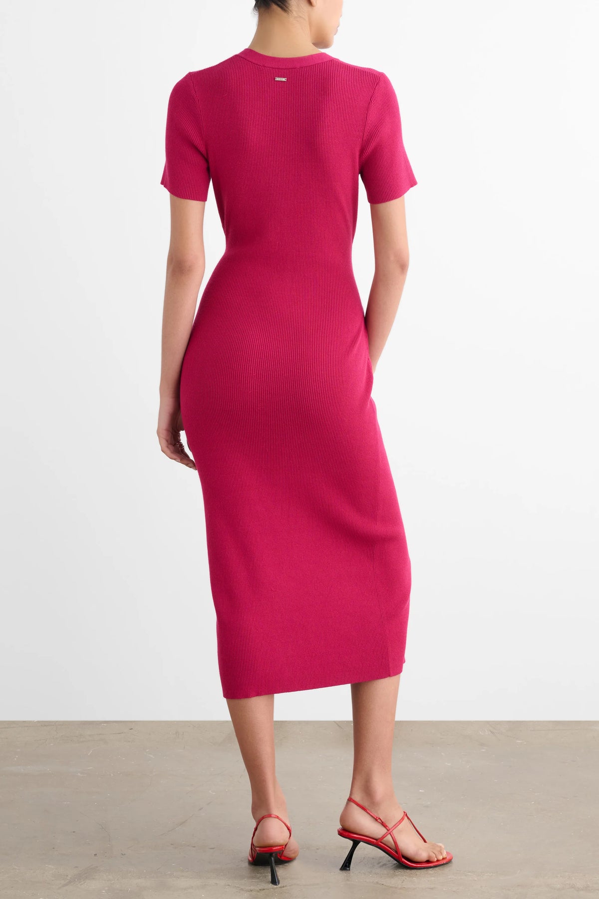 Crushed Raspberry Agnes Short Sleeve Cardi Dress