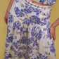 Aisha Midi Skirt - Hydra Blue Cream
