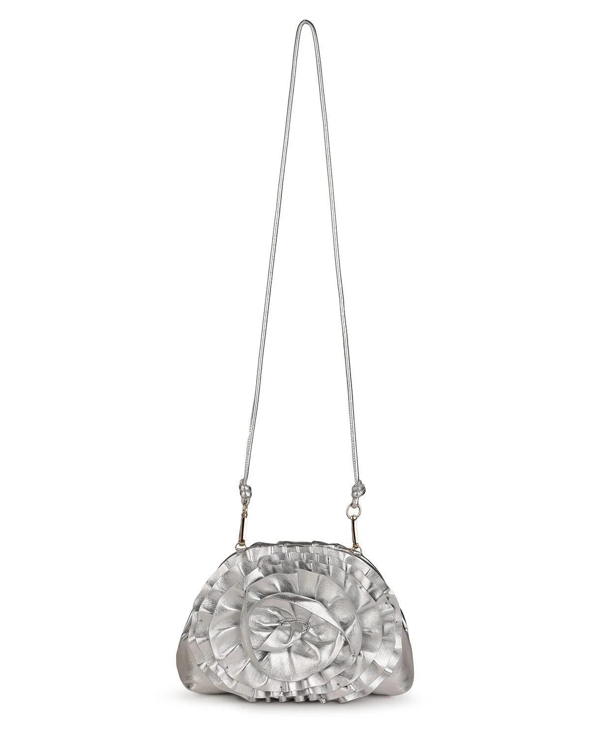SILVER AYA FRAME CLUTCH
