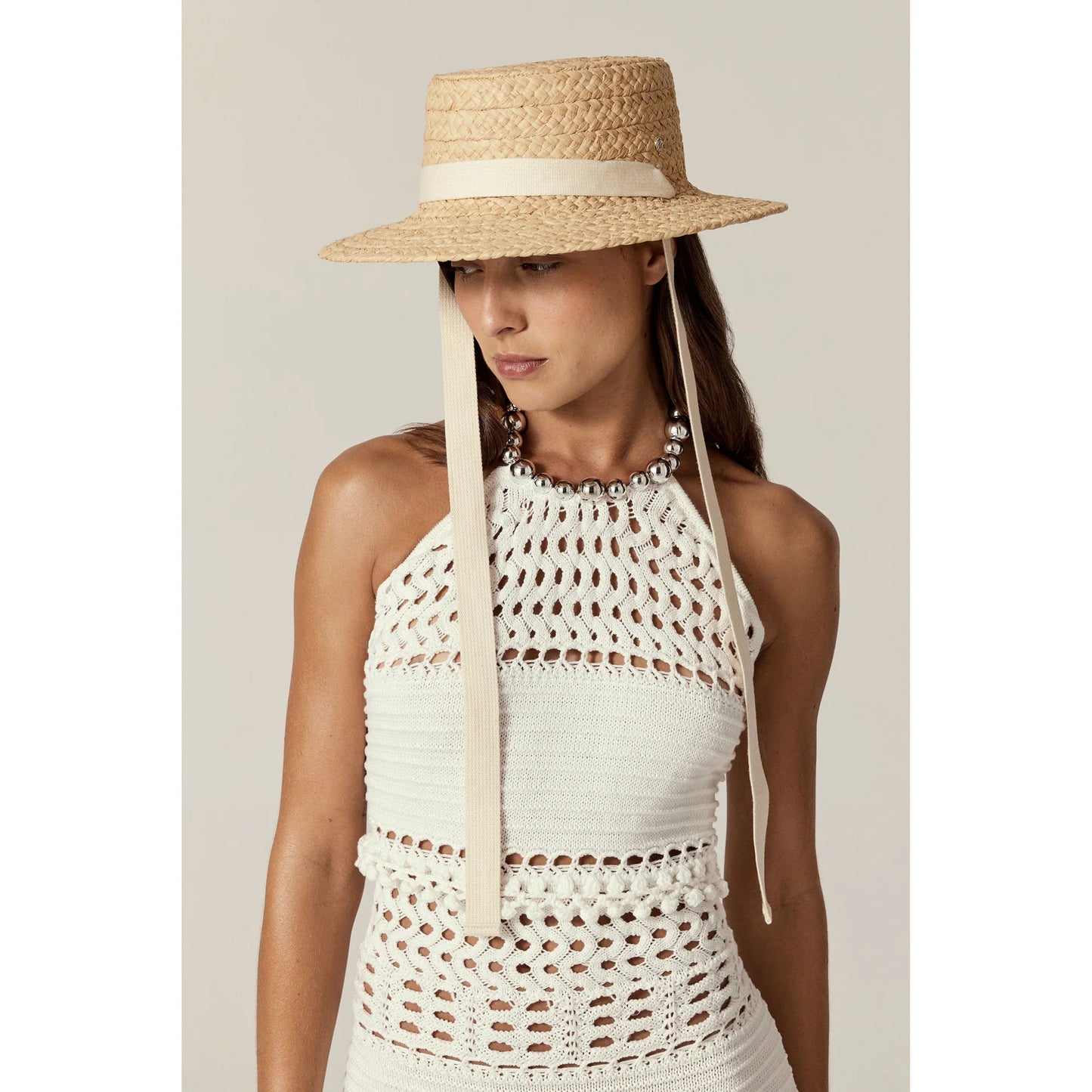 ARDEN RAFFIA BRAID BOATER
