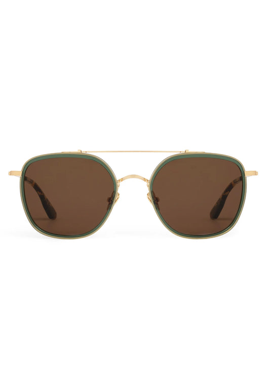 AUSTIN 18K Titanium + Bottle Green + Zulu Sunglasses