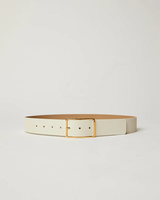 Milla Leather Belt In Gesso Gold