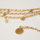 Madelyn Bone Gold Chain Belt