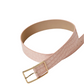Milla Croco Luster Leather Belt In Petal Gold