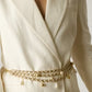 Madelyn Bone Gold Chain Belt