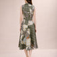 BELA KNOTCH COLLAR TlER DRESS