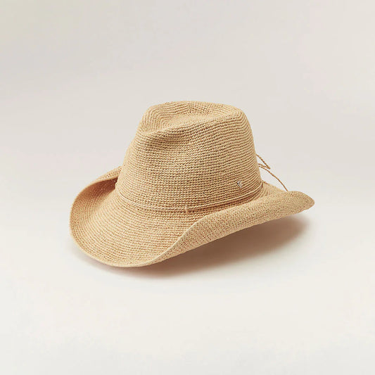 BELEN RAFFIA CROCHET FEDORA