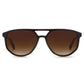 BRANDO Black + Black Tea Sunglasses