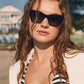 BRIGITTE NYLON Black + Black and Crystal Sunglasses