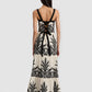 Saige Embroidered Tiered Maxi Dress
