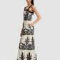 Saige Embroidered Tiered Maxi Dress