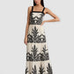 Saige Embroidered Tiered Maxi Dress