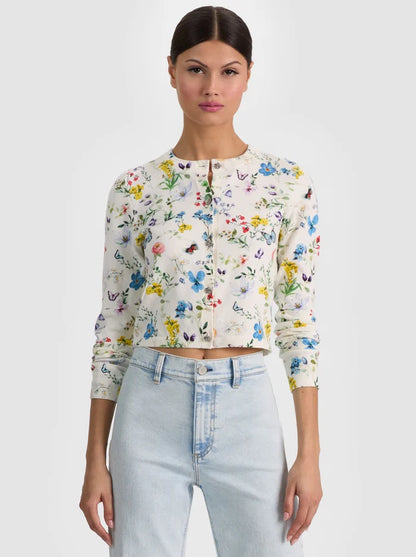Carson Printed Cardigan - Twisting Vines