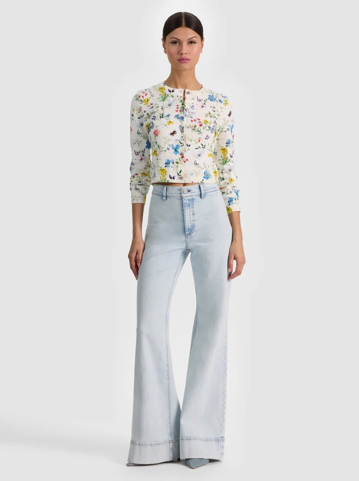 Carson Printed Cardigan - Twisting Vines