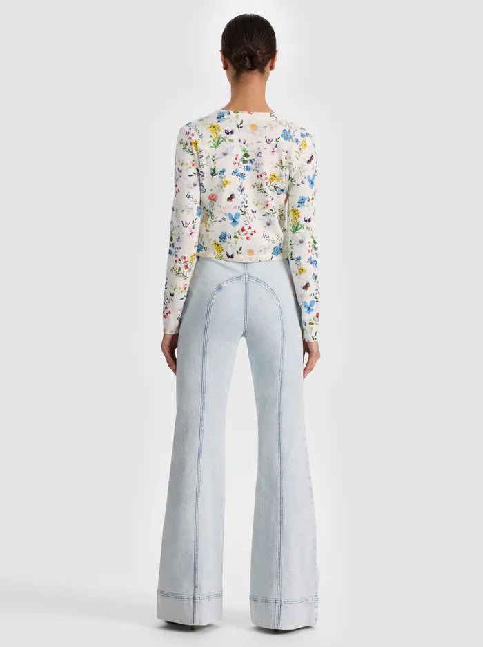 Carson Printed Cardigan - Twisting Vines