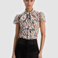JEANNIE STACEFACE SILK BLOUSE