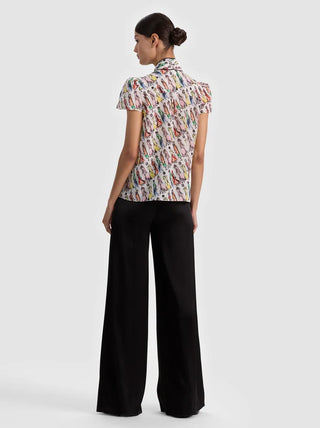 JEANNIE STACEFACE SILK BLOUSE