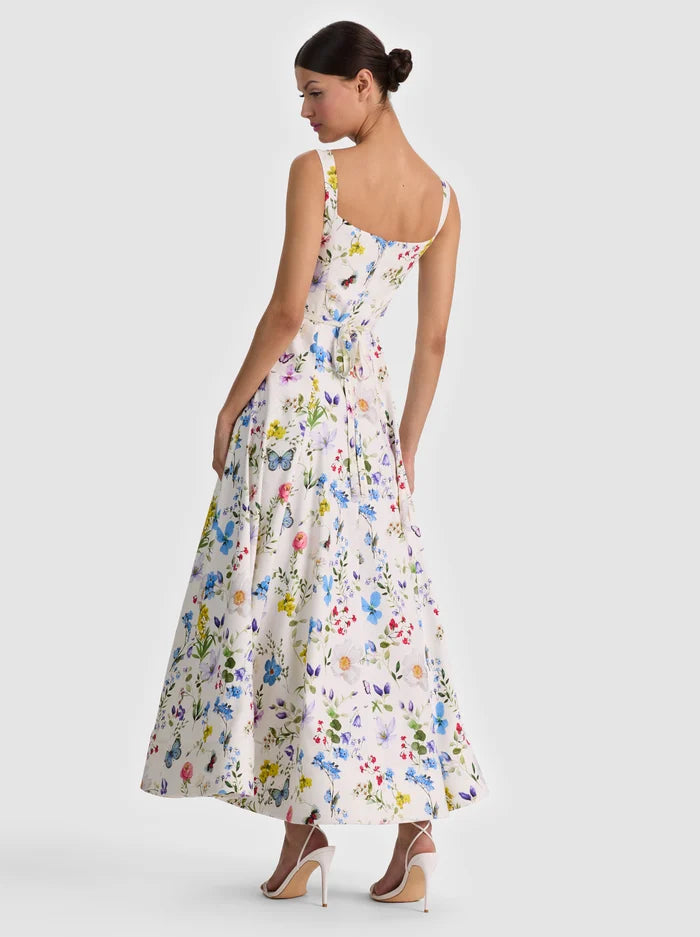 POLLY FLARED MIDI DRESS