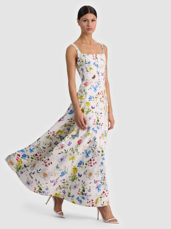 POLLY FLARED MIDI DRESS