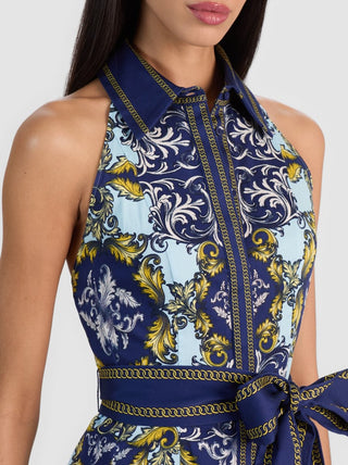 LUCY SLEEVELESS MINI SHIRT DRESS