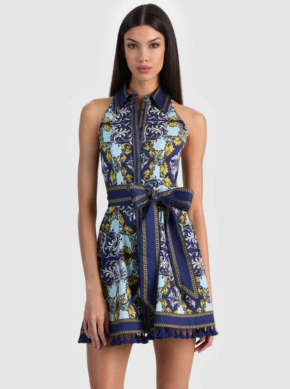 LUCY SLEEVELESS MINI SHIRT DRESS