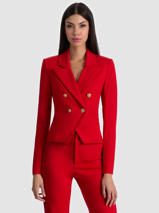 SABLE DOUBLE BREAST CROPPED BLAZER