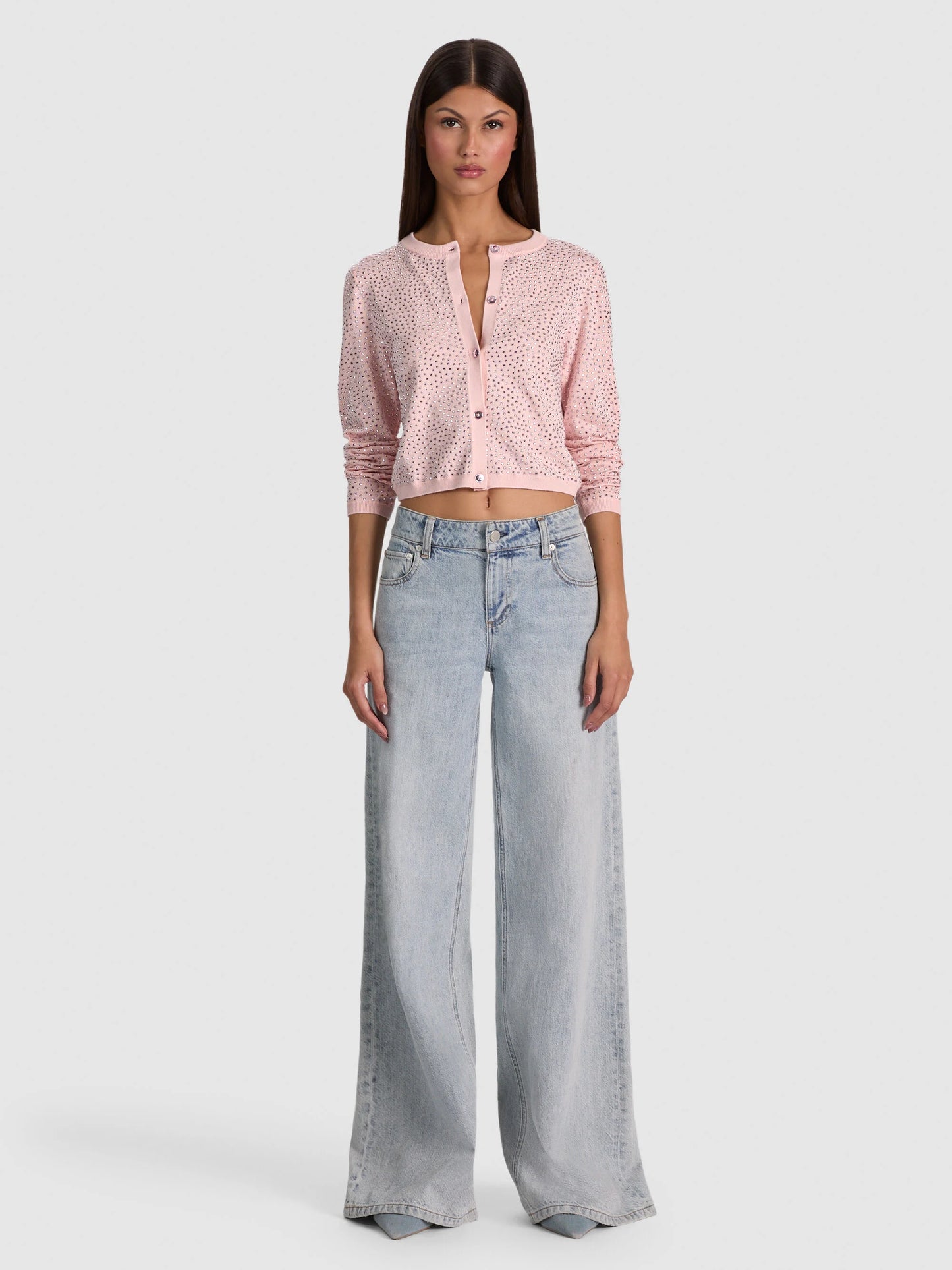 Carson Printed Cardigan - English Rose