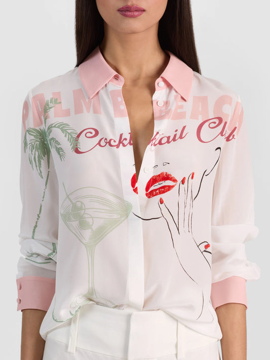 WILLA COCKTAIL CLUB SILK BLOUSE