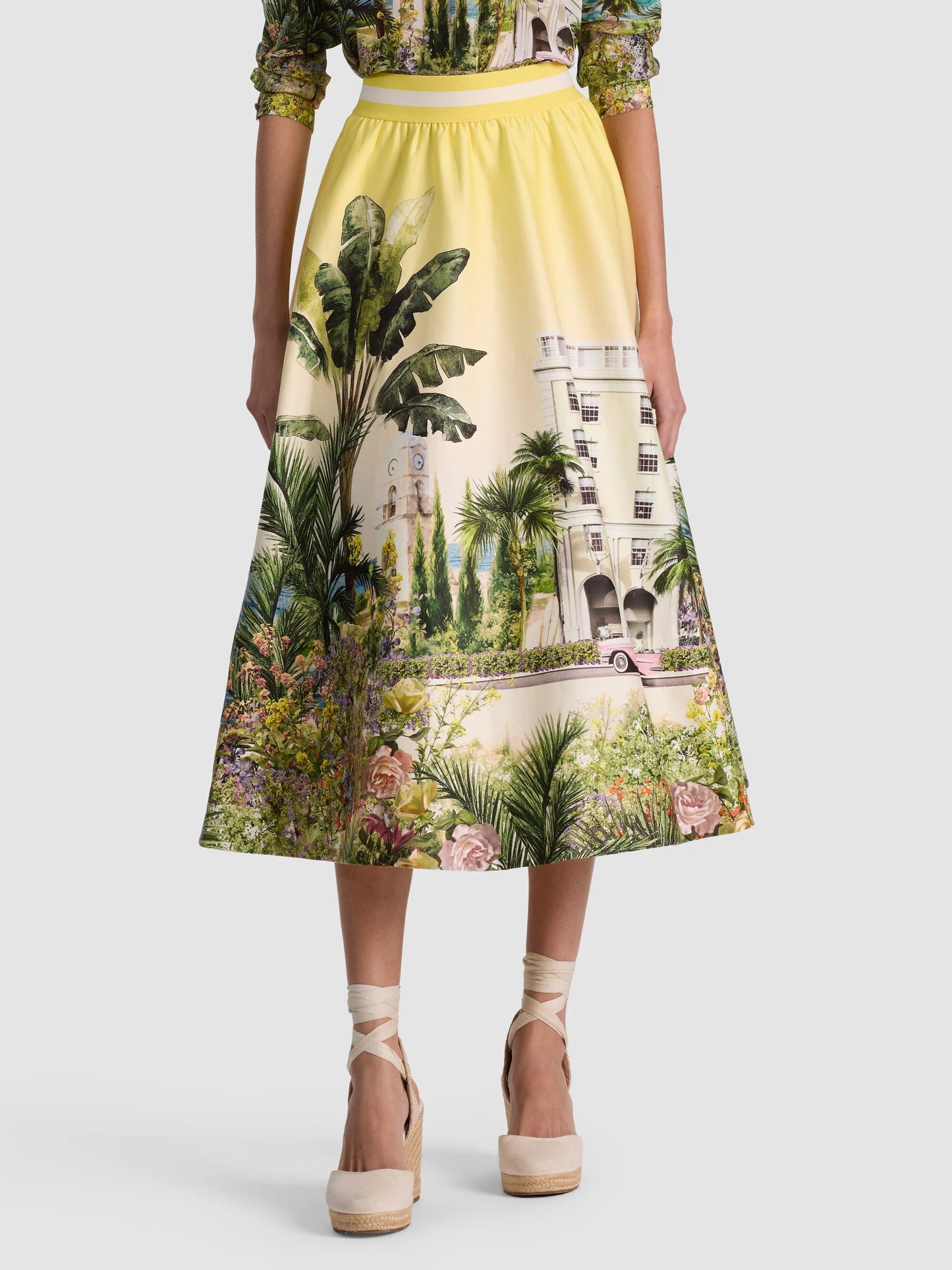 EARLA STACEFACE HR FLARE MIDI SKIRT