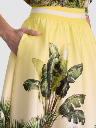 EARLA STACEFACE HR FLARE MIDI SKIRT