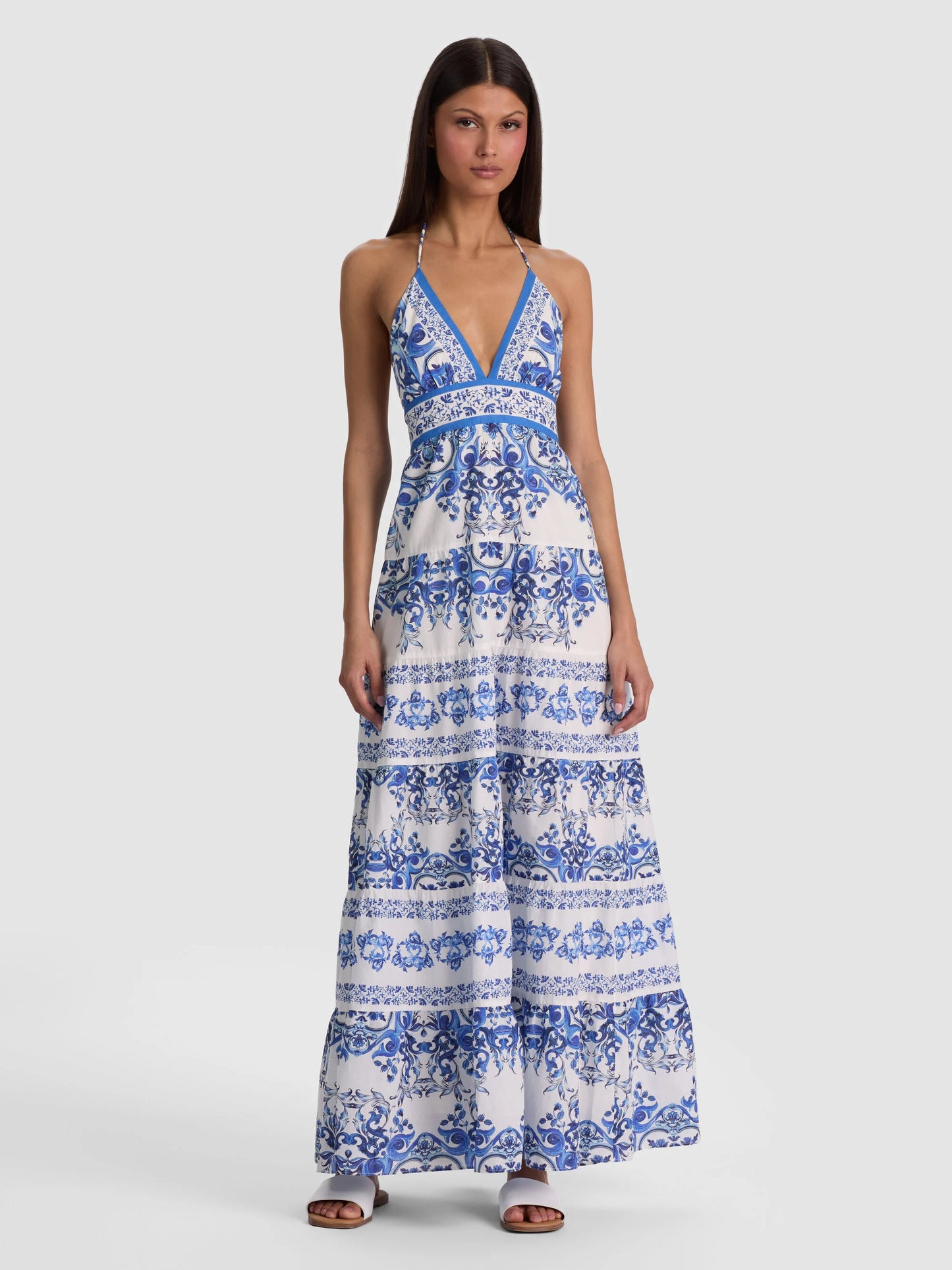 Karolina Smocked Waist Tiered Maxi Dress