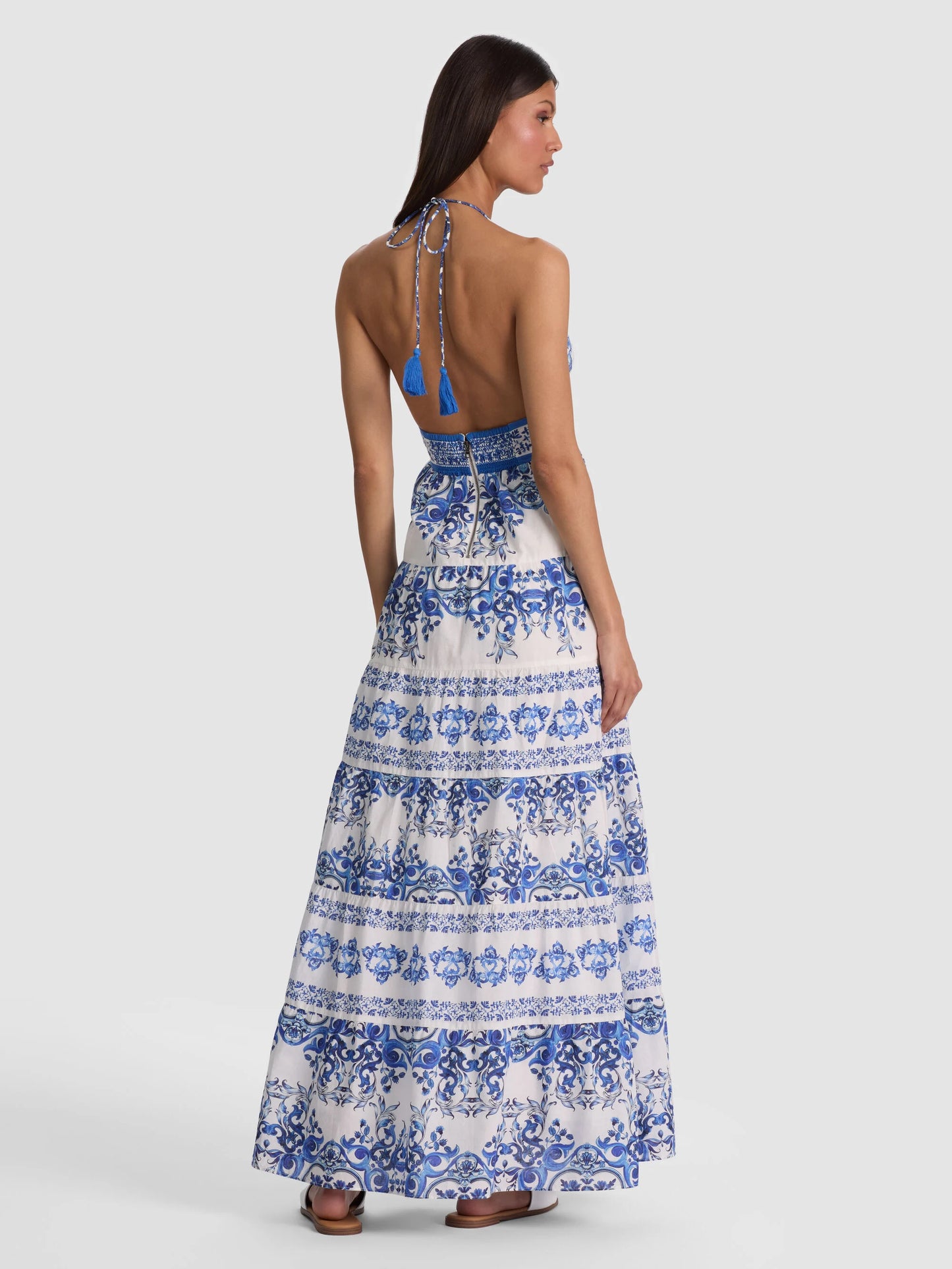 Karolina Smocked Waist Tiered Maxi Dress