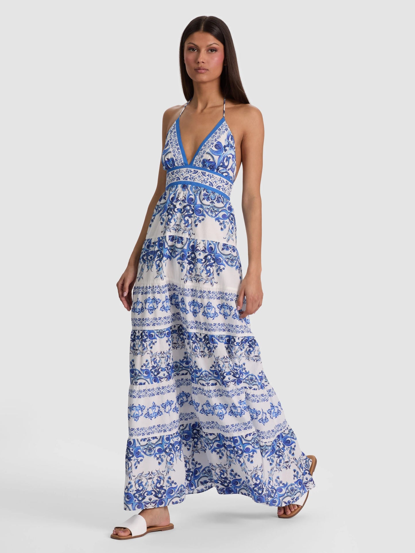 Karolina Smocked Waist Tiered Maxi Dress